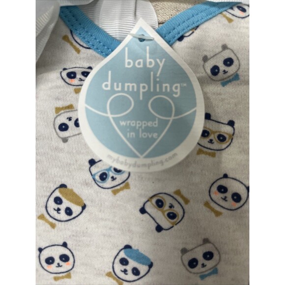 Baby Dumpling Knotted Gown & Cap Set, Fits Sizes 0-6 Months - Picture 2 of 6